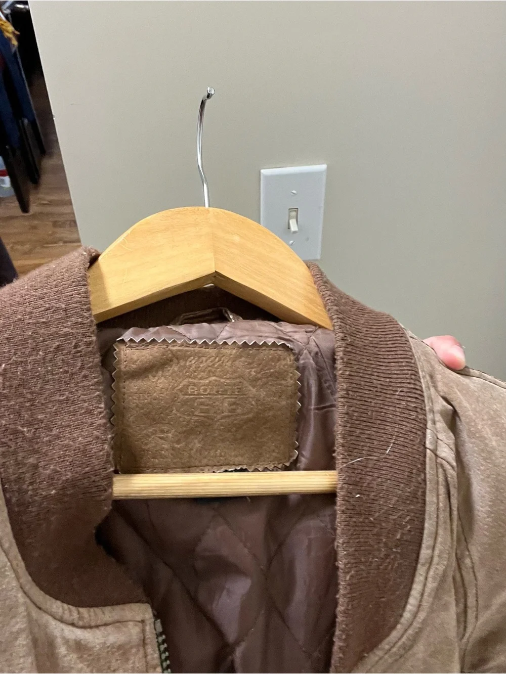 Route 66 Men's Brown Suede Bomber Jacket